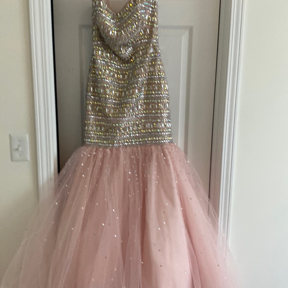 MoriLee by Madeline Gardner prom dress size 10 light pink